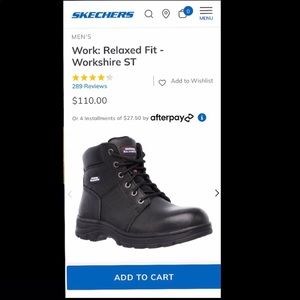 Skechers Relaxed Fit Memory Foam Work Boots